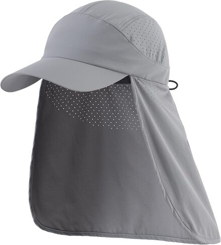 Connectyle Men's Sun Hat with Neck Flap Adjustable Breathable UPF 50+ Sun Protection Baseball Cap for Fishing Hiking Golfing in Kuwait