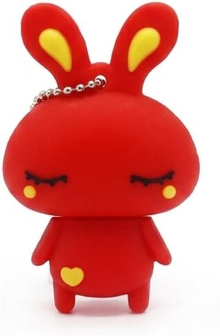 Cute Rabbit Shape USB 2.0 Flash Drive,2/4/8/16/32/64GB Thumb Drive,Rubber Memory Stick,Fun Animal Data Storage Gift (2G,Blue) in Saudi Arabia