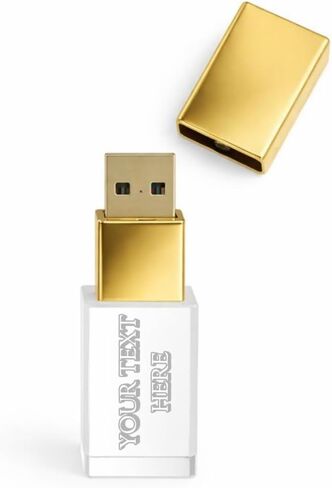 Personalized Crystal USB Flash Drive 32GB USB 3.0 - Cute Custom Flash Drive with Walnut (Crystal) Cap for Wedding Photography Delivery, Unique Gift, Keepsake or Other Photography Clients in Saudi Arabia