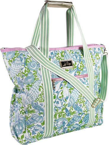Lilly Pulitzer Beach and Picnic Cooler, Insulated Bag with Adjustable Shoulder Strap and Zipper, Large Soft Cooler for Groceries or Travel (Throw Me a Line) in Saudi Arabia