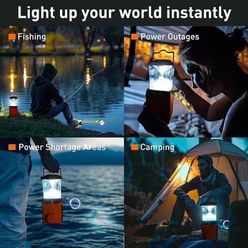Salt Water Lamp - No Battery Needed, 350LM Brightness, 120-150 Hours Continuous Light, Portable LED Lantern for Fishing, Camping, Yoga & Home Use - FCC, RoHS , CE, Certified in Saudi Arabia