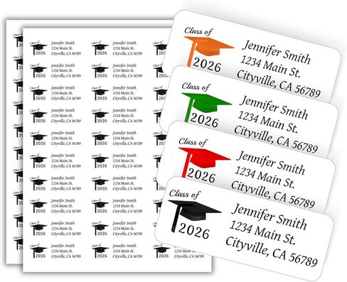 60 Personalized graduation, class of 2025 (your request) return address labels for your invitations and announcements in Saudi Arabia