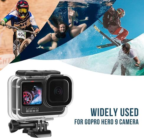 Waterproof Case Compatible with Go pro Hero 13 Black,Waterproof Housing Case for Go pro Hero 13/12/10/9 Action Camera,Waterproof up to 30M/98ft in Saudi Arabia