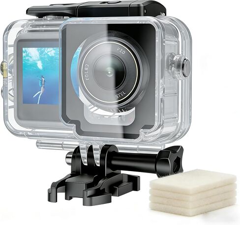 Waterproof Housing Case with 12pcs Anti-Fog Inserts for D JI OSMO Action 6/5Pro/4 Camera, 40M/131FT Protective Underwater Dive Case Shell for D JI OSMO Action 6/5Pro/4 Action Camera in Saudi Arabia