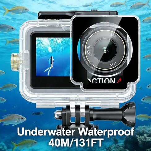 Waterproof Housing Case with 12pcs Anti-Fog Inserts for D JI OSMO Action 6/5Pro/4 Camera, 40M/131FT Protective Underwater Dive Case Shell for D JI OSMO Action 6/5Pro/4 Action Camera in Saudi Arabia