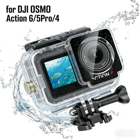 Waterproof Housing Case with 12pcs Anti-Fog Inserts for D JI OSMO Action 6/5Pro/4 Camera, 40M/131FT Protective Underwater Dive Case Shell for D JI OSMO Action 6/5Pro/4 Action Camera in Saudi Arabia