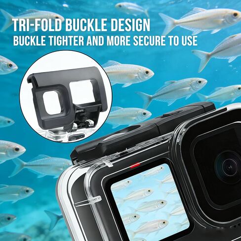 Waterproof Housing Case with 12pcs Anti-Fog Inserts for D JI OSMO Action 6/5Pro/4 Camera, 40M/131FT Protective Underwater Dive Case Shell for D JI OSMO Action 6/5Pro/4 Action Camera in Saudi Arabia
