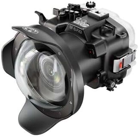 130ft/40 متر تحت الماء هيكل الكاميرا لسوني ألفا FX3 ILME-FX3 FX30 ILME-FX30 + WA005 6 بوصة قبة ميناء عدة + سوني FE 28 16-35 GM Gear in Kuwait