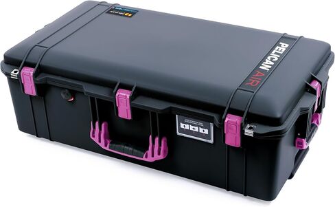 Black Pelican 1615 Air case with Magenta Handles & latches. Comes with grey Padded dividers & mesh lid organizer. in Saudi Arabia