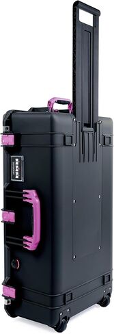 Black Pelican 1615 Air case with Magenta Handles & latches. Comes with grey Padded dividers & mesh lid organizer. in Saudi Arabia