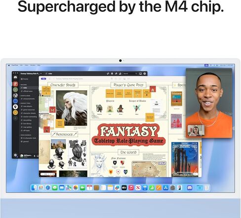 Apple iMac 2024 مع شريحة Apple M4 مع وحدة معالجة مركزية 8 النواة ووحدة معالجة رسومات 8 النواة (24 بوصة، ذاكرة الوصول العشوائي 24 جيجابايت، تخزين SSD 512 جيجابايت) (QWERTY English) أزرق (متجدد) in Kuwait
