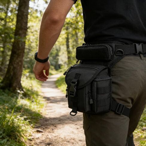 Hiking Waist Packs, Adjustable Mens Fanny Pack, Waterproof Belt bags, Drop Leg Bag, for Camping, Tactical,Cycling in Saudi Arabia