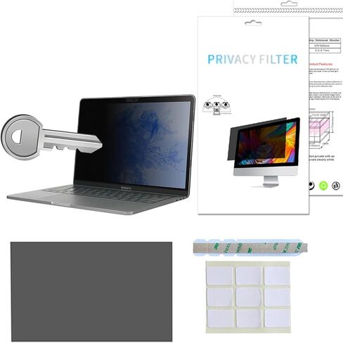 Computer Screen Privacy Filter, Privacy Screen for Computer Monitor, 11.6-27 Inch Anti Glare & Anti-Spy (Color : PET, Size : 18.5inch/41x23CM) in Saudi Arabia