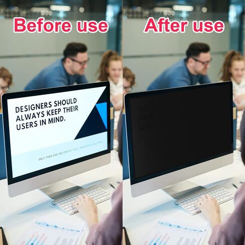 26 Inch Computer Privacy Screen Filter for 16:9 Widescreen Monitor-Anti-Glare, Anti-Blue Light, Blocks 97% UV – Matte Or Gloss Finish,27"(16:9) 597 * 336 in Saudi Arabia