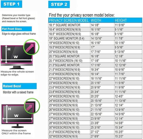 26 Inch Computer Privacy Screen Filter for 16:9 Widescreen Monitor-Anti-Glare, Anti-Blue Light, Blocks 97% UV – Matte Or Gloss Finish,27"(16:9) 597 * 336 in Saudi Arabia