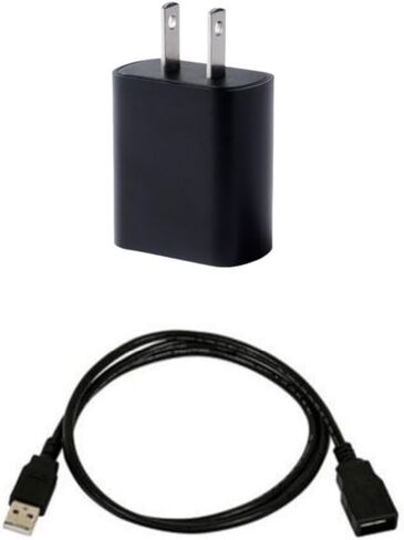 Wall Home House AC Power Adapter + USB Extension Cable Compatible with MagicJack Plus VoIP Telephone System Charger AC Adapter NOT Created or Sold by MagicJack in Saudi Arabia