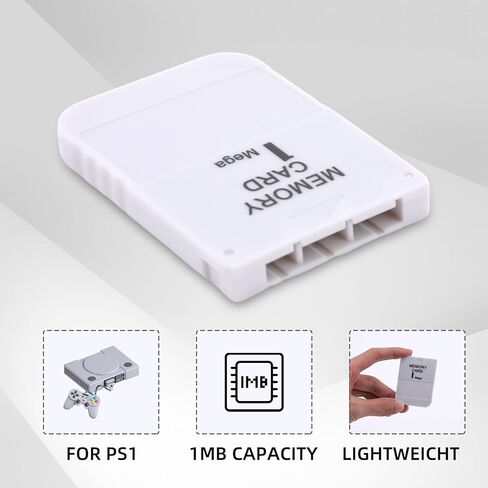 1MB Memory Card Compatible for PS1 Game Console Fast Read Write,Game Saving Card Compatible with PS1 Classic Game Systems in Saudi Arabia