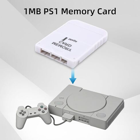1MB Memory Card Compatible for PS1 Game Console Fast Read Write,Game Saving Card Compatible with PS1 Classic Game Systems in Saudi Arabia