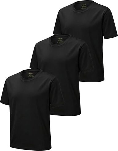 3-Pack Neon Shirts for Boys, Kids Dry Fit UPF 50+ Short Sleeve Rash Guard T Shirts, Youth Athletic Training Tee for Girls in Saudi Arabia