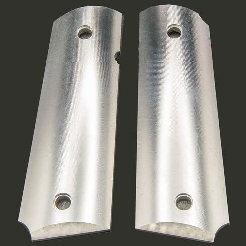 Upgrade Your 1911 Full Size Pistol Grip Raw Aluminum Grips, Customizable, to engrave or Plate, ambidextrous Cut, and Easy to Install in Saudi Arabia