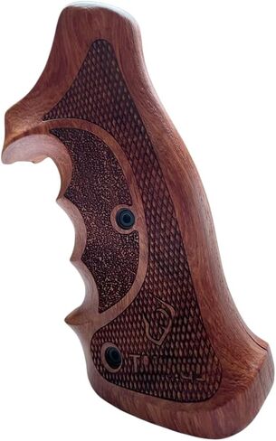 New Handmade Grip Compatible with Tauurus Tracker/Judge 17 44 415 425 450 617 627 692 Rough Texture Engraved, Padauk Wood #Track04 in Saudi Arabia