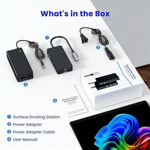 New Surface Thunderbolt 4 Dock Dual HDMI+VGA Adapter 12 in 1 Surface Pro Docking Station for Surface Pro 12/11/10/9/8/X/7+/7,Surface Laptop 7/6/5/4/3,Surface Go 4/3/2/1,Surface Laptop Go/Surface Book in Saudi Arabia