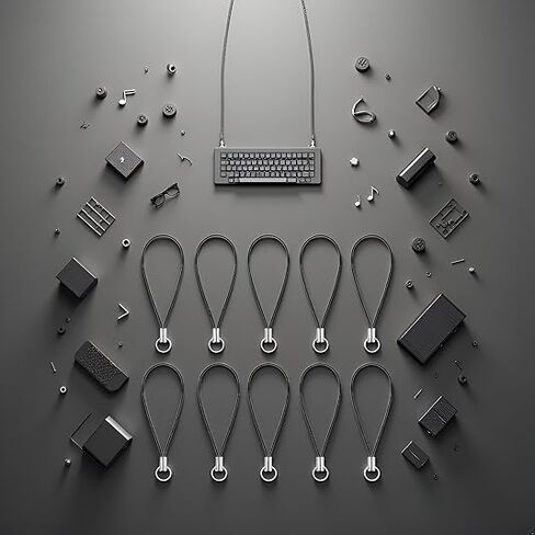 GANPUB 20Pcs Black Lanyard Cell Phone Charm Split Ring Strap, Clasp Lariat Cord Strap For Mobile Cell Phone/Mp3/Mp4/Usb Flash Drive//Keyrin Clever Design, Cell Phone Charms in Saudi Arabia