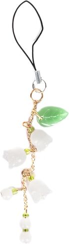 1PCS White Orchid Phone Pendant, Cute Flower Phone Charm for Bag, Keychain, Camera Decor in Saudi Arabia