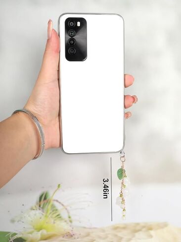 1PCS White Orchid Phone Pendant, Cute Flower Phone Charm for Bag, Keychain, Camera Decor in Saudi Arabia