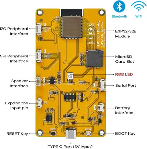 Hosyond 4.0 Inch ESP32 Display Resistive Touchscreen with Acrylic Case, ILI9341 Driver 240x320 TFT LCD Module for Arduino IOT in Saudi Arabia
