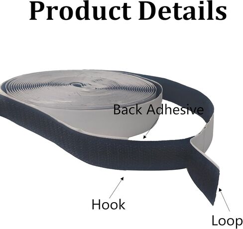 pson 0.78 Inch x 26 Feet Self Adhesive Hook and Loop Tape, Heavy Duty Sticky Back for Home, Office, School, Car, and DIY Projects(White) in Saudi Arabia