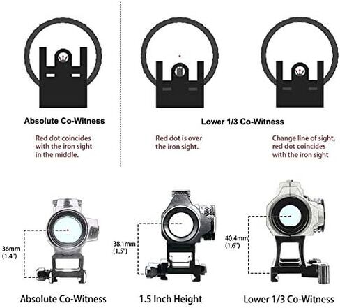 Ade Advanced Optics مطلق Cowitness Riser HIGH Mount - متوافق مع Doctor، Burris Fastfire، Vortex Venom / Viper Red Dot Sights in Saudi Arabia