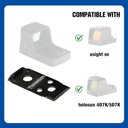 لوحة تركيب النقطة الحمراء RMSc Footprint متوافقة مع Holosun 407K، 507K، EPS، EPS Carry، Osight SE، Romeo Zero، ohhunt RD U1، RD U3 متوافق مع Smith & Wesson MP 2.0 Optics Ready/CORE in Kuwait