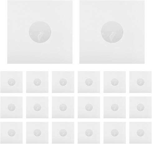 20 PCS 12 Inch White Paper Record Sleeves Anti Static Inner Sleeves for Records Protective Covers with Inner Bag in Saudi Arabia