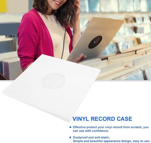20 PCS 12 Inch White Paper Record Sleeves Anti Static Inner Sleeves for Records Protective Covers with Inner Bag in Saudi Arabia