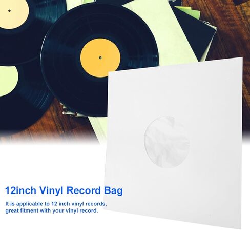 20 PCS 12 Inch White Paper Record Sleeves Anti Static Inner Sleeves for Records Protective Covers with Inner Bag in Saudi Arabia