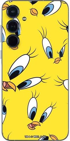 ملصق هاتف Skinit متوافق مع هاتف Galaxy A35 5G - تصميم Looney Tunes Tweety Bird iPod مرخص رسميًا in Kuwait