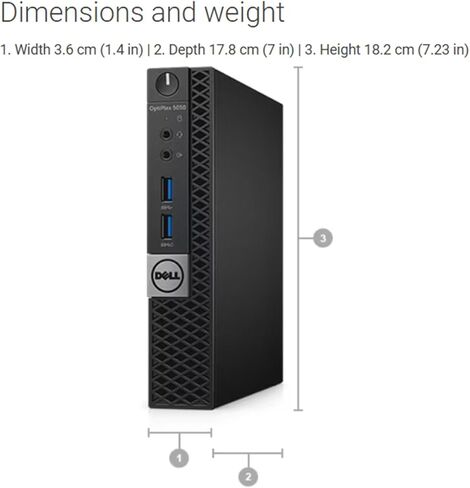 Dell Optiplex 5050 Mini PC Desktop Computer, Intel i5-7500T up to 3.30GHz, 8GB RAM, 256GB SSD, Keyboard & Mouse, USB, WiFi, Windows 11 Pro (Renewed) in Saudi Arabia