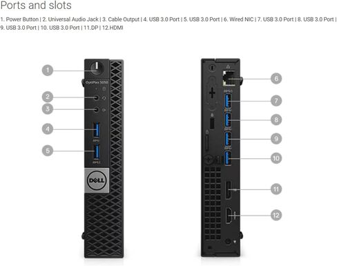 Dell Optiplex 5050 Mini PC Desktop Computer, Intel i5-7500T up to 3.30GHz, 8GB RAM, 256GB SSD, Keyboard & Mouse, USB, WiFi, Windows 11 Pro (Renewed) in Saudi Arabia
