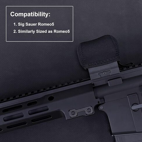 Romeo5 Lens Cover Black Neoprene Dust Protector Universal Fit for Sig Sauer Romeo 5 & Similar-Sized Red Dot Sight Scope Optics in Saudi Arabia