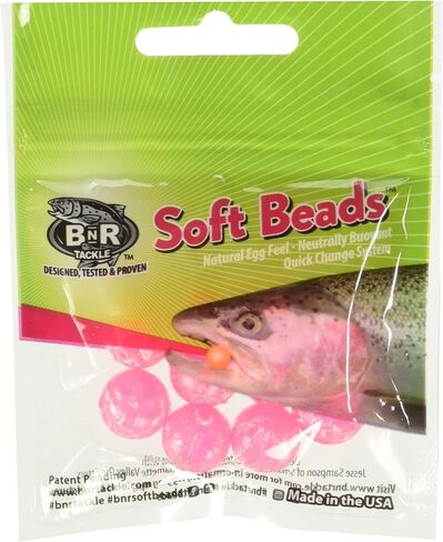 BnR Tackle SBMP14 Soft Beads, 14 mm, Mottled Pink, Neutral Buoyancy, 10/Pack in Saudi Arabia