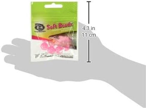 BnR Tackle SBMP14 Soft Beads, 14 mm, Mottled Pink, Neutral Buoyancy, 10/Pack in Saudi Arabia