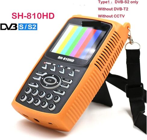 Digital Satellite Signal Meter Finder SH-810HD DVB-S2 & DVB-T2 Combo Digital Signal Finder Support CCTV 3.5 Inch TFT LCD Screen 8PSK 16APSK Digital Meter 810H (Color : Only S2 no T2 CCTV) in Saudi Arabia