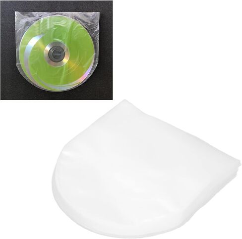 Yoidesu 100PCS CD DVD Inner Sleeves, Transparent Plastic Protective Film Bags for 5 Inch Disc Storage, with Soft Material to Prevent Scratches and Dust in Saudi Arabia