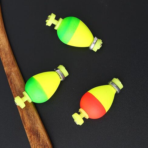 10pcs Fishing Bobbers Floats, Foam Snap on Weighted Bobbers Floats Water Drop Shaped Slip Bobber Tackle Accessories Supplies for Fishing Bluegill Crappie Panfish Bass Trout in Saudi Arabia