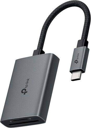 قارئ بطاقة SD من TP-Link USB C، قارئ بطاقة ذاكرة مزدوج الفتحة 3.0 من النوع C، محول كاميرا ألومنيوم بسرعة 5 جيجابت في الثانية، يدعم SD Micro SD SDXC SDHC UHS-I لهاتف iPhone 16/15 Pro Max MacBook، كمبيوتر محمول، Android والمزيد-UA430C in Saudi Arabia