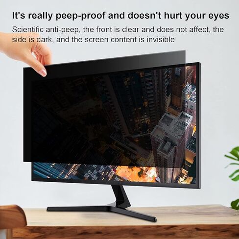 24 Inch 16:9 Aspect Ratio Computer Privacy Screen Filter for Widescreen Computer Monitor - Anti-Glare - Anti-Scratch Protector Film,24"(16:9) 532 * 299 in Saudi Arabia