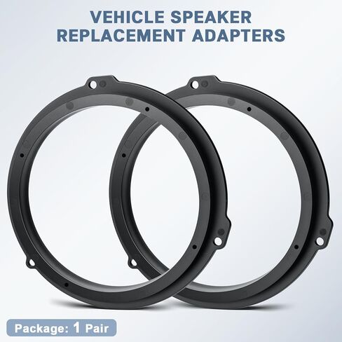 6.5 Door Speaker Adapter,Car Front Rear Speaker Spacer Ring Solid Mounting Bracket Kit Compatible with Ford Focus Fusion Fiesta Mustang Transit Edge Mondeo-MK4 2013-2020 in Saudi Arabia