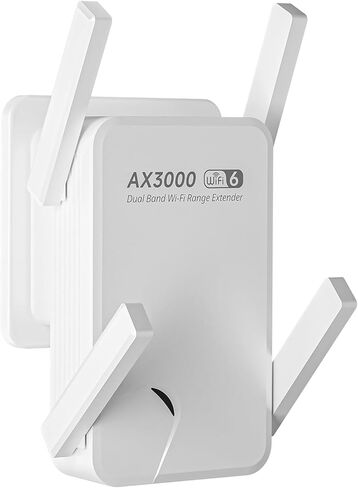 WiFi Extender Signal Booster with WiFi 6 – Up to 20888 Sq.ft Coverage, AX3000 3000Mbps Dual Band WiFi Extender for 188 Devices in Saudi Arabia