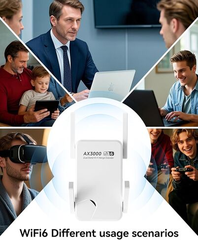 WiFi Extender Signal Booster with WiFi 6 – Up to 20888 Sq.ft Coverage, AX3000 3000Mbps Dual Band WiFi Extender for 188 Devices in Saudi Arabia